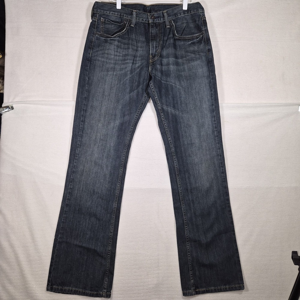 Levi's Men's 34x34 Blue Denim Jeans Regular Fit Straight Leg